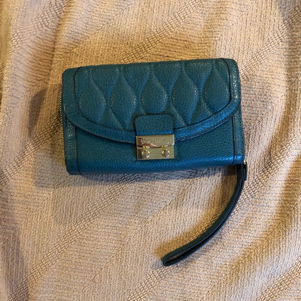 Vera Bradley quilted leather wristlet